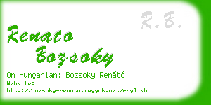 renato bozsoky business card