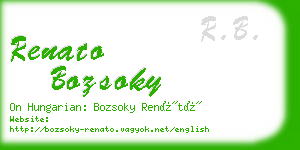 renato bozsoky business card